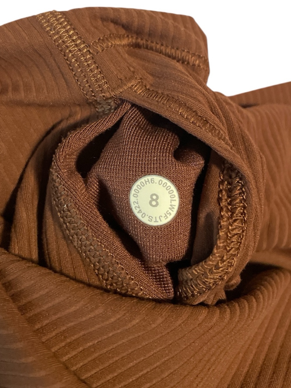 Lululemon Align Ribbed High Rise Pant 25” Roasted Brown Leggings Size 8 - Picture 7 of 7